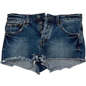 FREE PEOPLE Shorts Cutoff Denim Button Fly Size 26